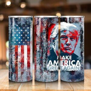 Make America Great again 20oz tumbler with metal straw